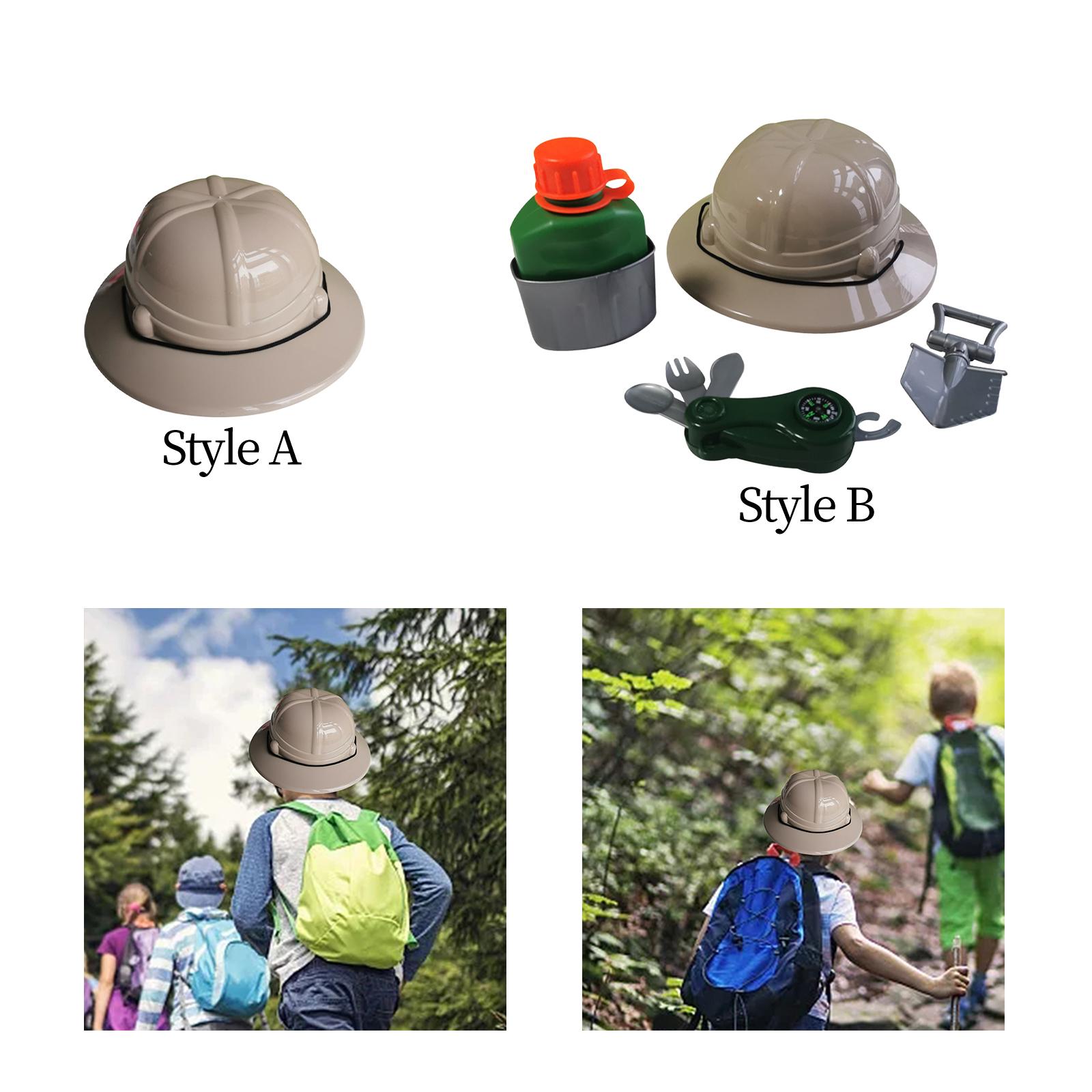 Outdoor Adventure Kit For Kids - ชุดผจญภัยนักสำรวจสำหรับเด็กเล็ก พร้อมหมวก พลั่ว และเข็มทิศ สำหรับแคมป์ปิ้งกลางแจ้ง ของเล่นเสริมพัฒนาการ
