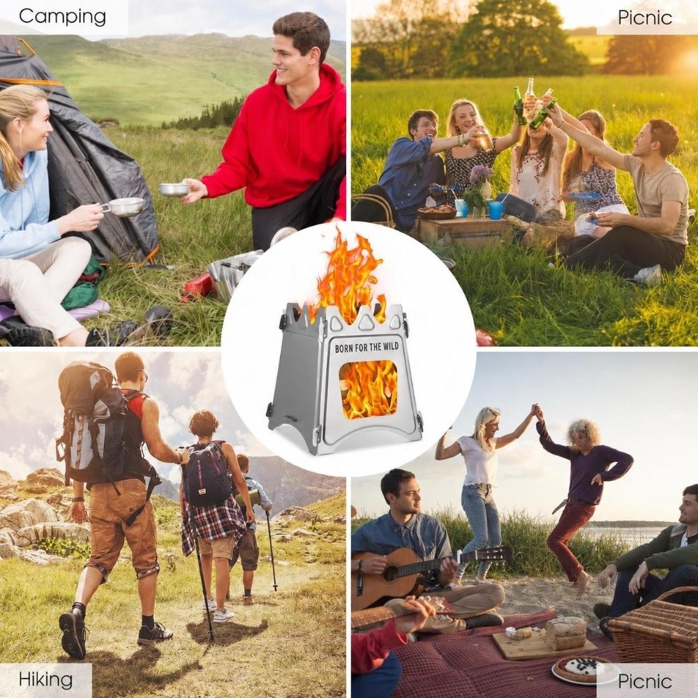 เตาเผาไม้สำหรับตั้งแคมป์น้ำหนั - Outdoor Adventure Backpack บทวิจารณ์และราคา