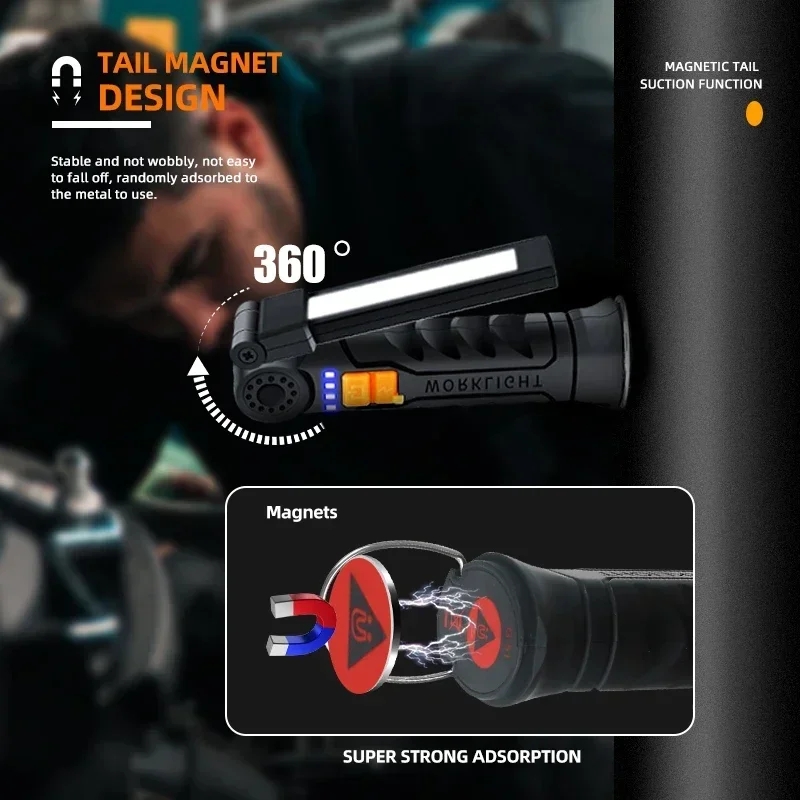 ไฟฉาย LED แบบพกพา COB ชาร์จไฟผ - Outdoor Adventure Trips บทวิจารณ์และราคา