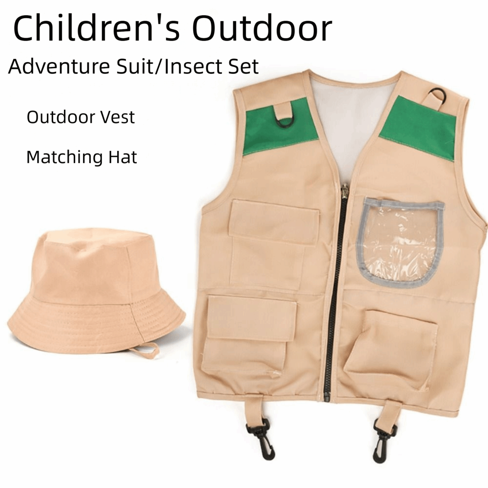 ชุดหมวก เสื้อกั๊ก ชุดแต่งกายแฟ - Outdoor Adventure Kit For Kids บทวิจารณ์และราคา