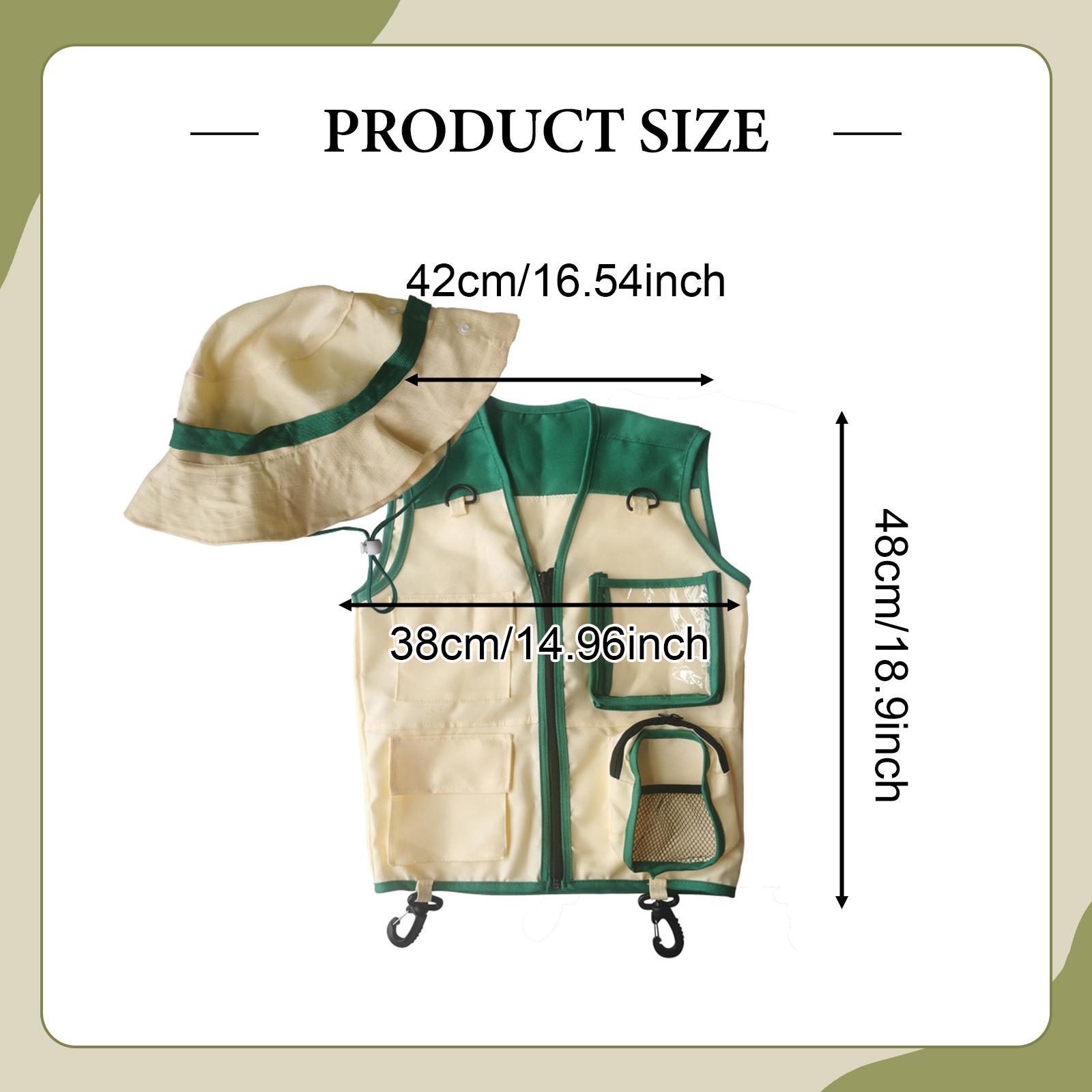 ชุดเสื้อกั๊กและหมวกนักสำรวจสำห - Outdoor Adventure Kit For Kids บทวิจารณ์และราคา